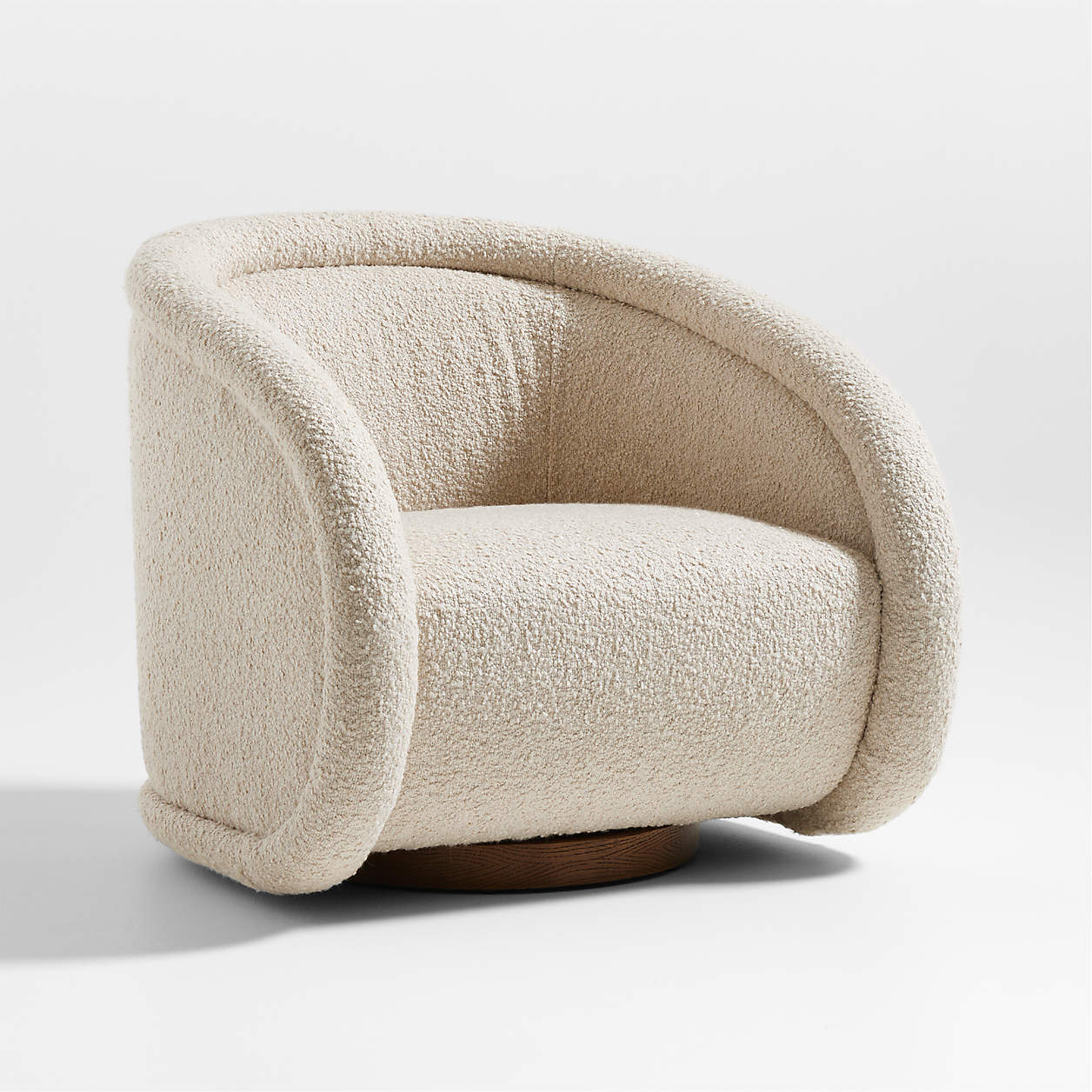 Boucle Swivel Chair by Crate and Barrel selected by Kari Beckett Design for The Color Collective 