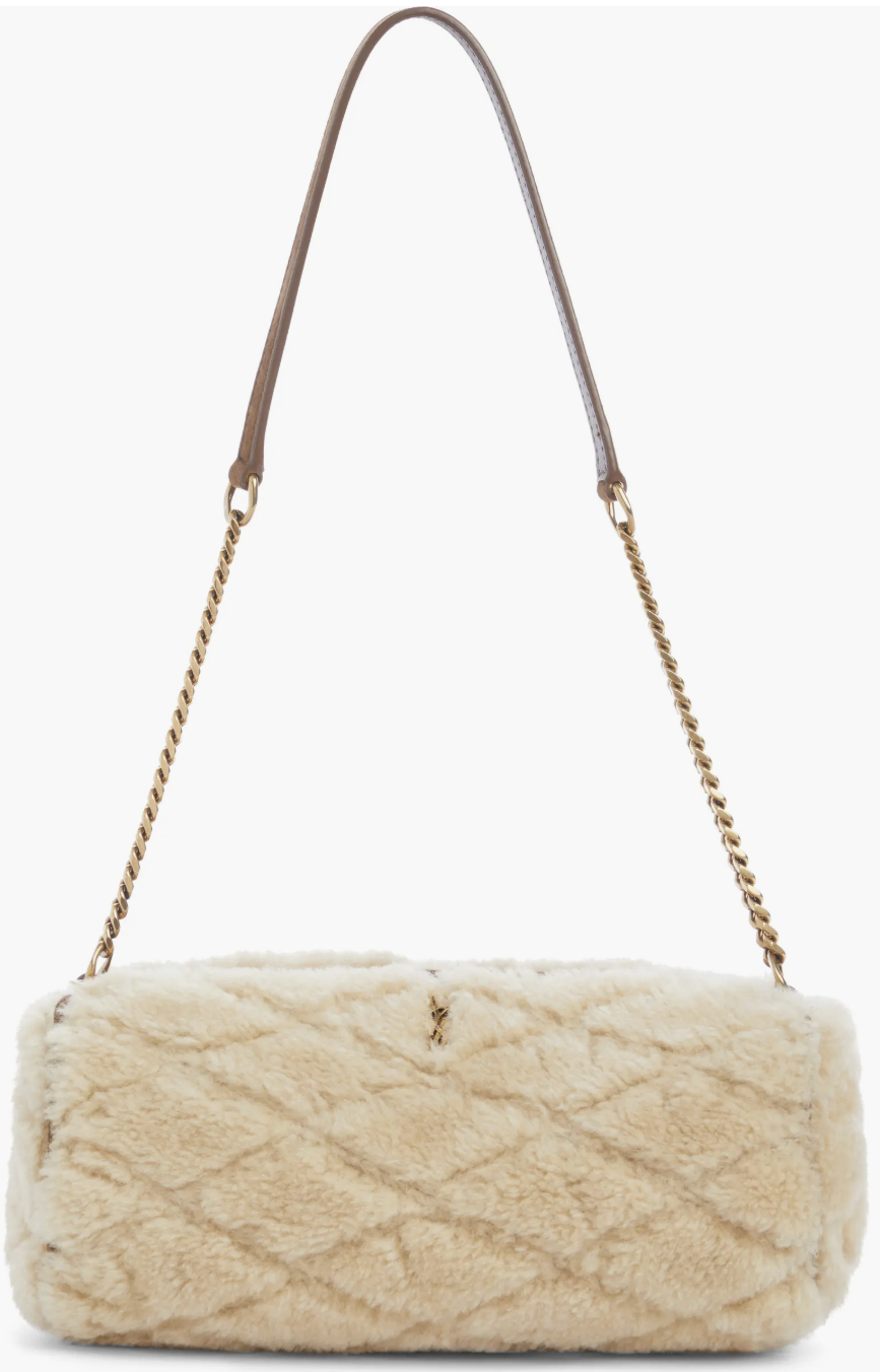 YSL Small Quilted Genuine Shearling Tub Bag from Nordstrom