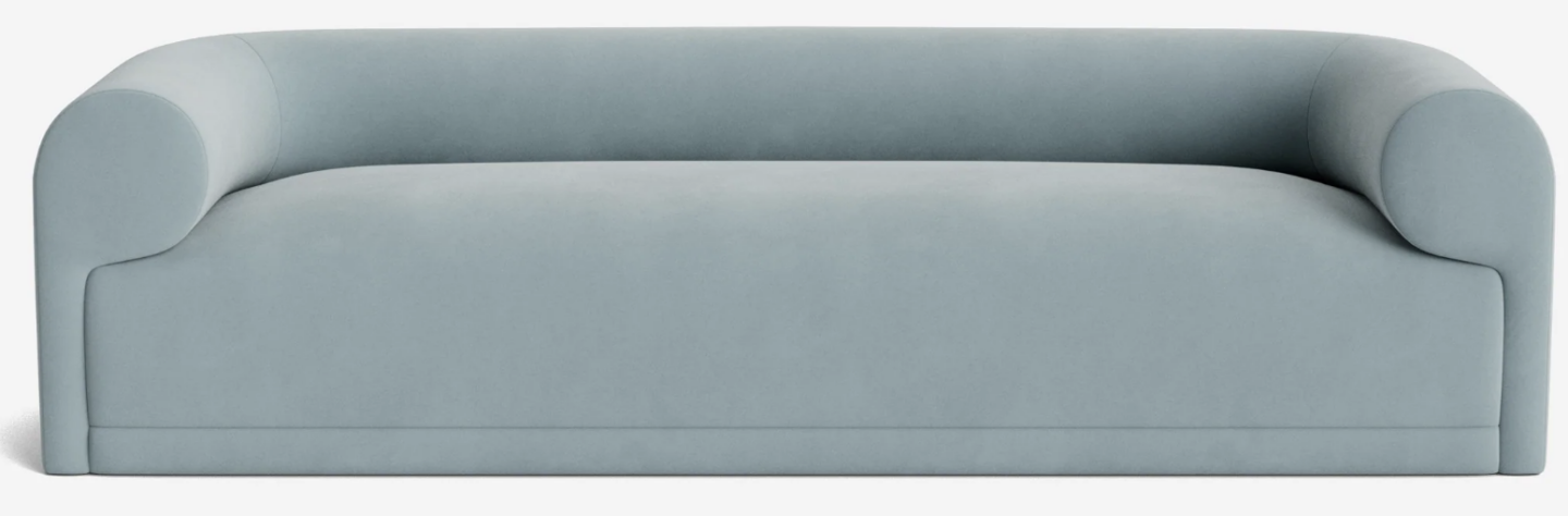 Carson Sofa from Lulu and Georgia selected by Kari Beckett for The Color Collective : March Edition Featured Color Sky Blue