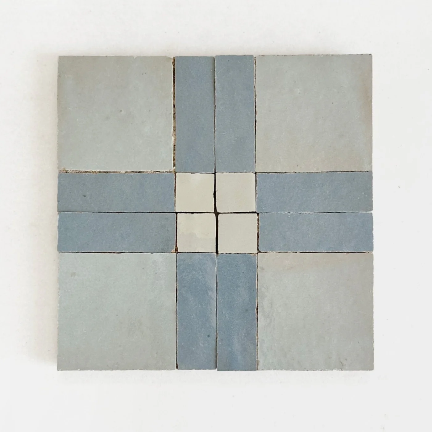 Tiles of Ezra in the colors Duck Egg Blue, Clear Sky & Chameleon selected by Kari Beckett for The Color Collective : March Edition Featured Color Sky Blue